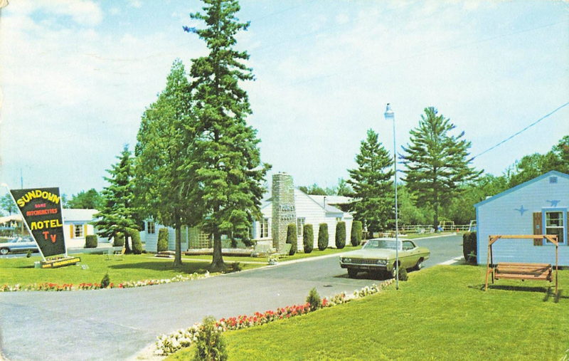 Sundown Motel - Vintage Postcard